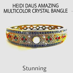 HEIDI DAUS VINTAGE crystal hinged bangle